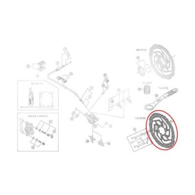Disque Shimano RT26 (6 vis) - 180mm Argent&eacute; Disques de frein