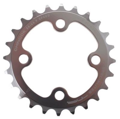 Plateau interne VTT TA 64 PCD Chinook (4 bras, 22-24 dents) - Silver