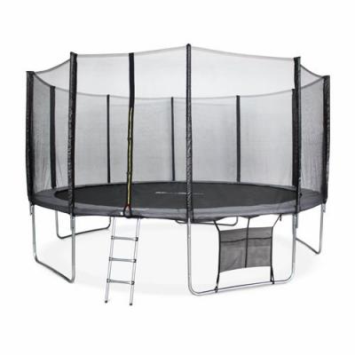 Trampoline 460 Cm Gris Avec Filet De Protection. &Eacute;chelle. B&acirc;che. Filet Pour Chaussures. Kit