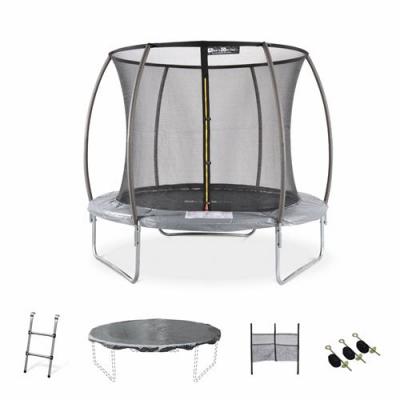 Alice'S Garden Trampoline rond &Oslash; 250cm gris avec accessoires - Pluton Inner XXL - 2,50 m 250 cm