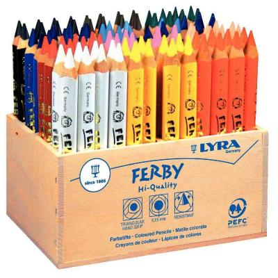 Crayons de couleur Ferby triangulaires 12cm - Bo&icirc;te de 96