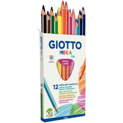 Crayon Giotto M&eacute;ga Tri ( Lot De 12 ) Le Geant De La Fete