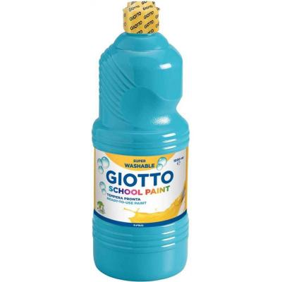 Flacon de 1 Litre de gouache liquide lavable Giotto. Coloris cyan
