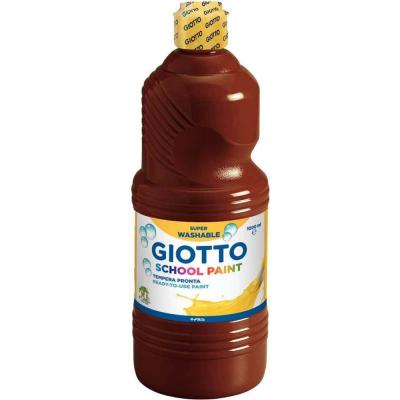 Flacon de 1 Litre de gouache liquide lavable Giotto. Coloris marron