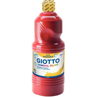 Flacon de 1 Litre de gouache liquide lavable Giotto. Coloris rouge