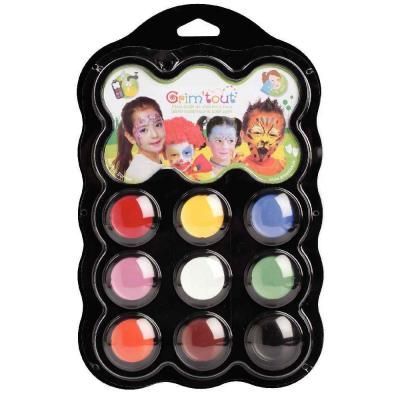 GRIM'TOUT Palette de maquillage de 9 couleurs - Carnaval