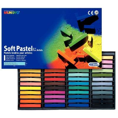 Pastel sec section carr&eacute;e couleur assortie - Boite de 48