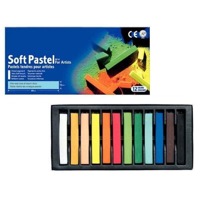 Craies pastel sec carre assorties - boite de 12