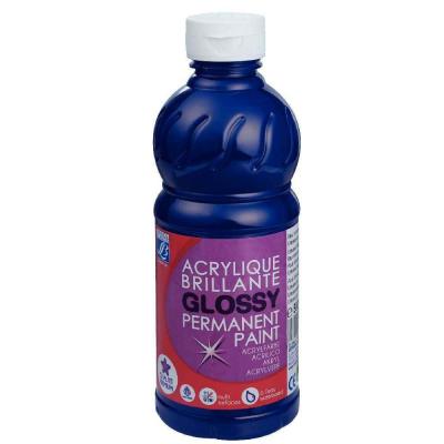 Peinture acrylique Lefranc & Bourgeois glossy outremer - flacon 500ml