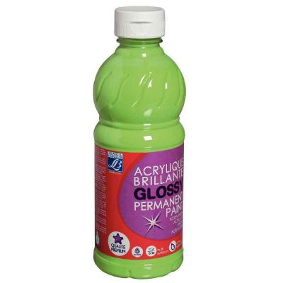 Peinture Acrylique Brillante Glossy Vert Anis - Flacon De 500ml