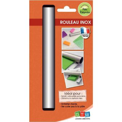 Rouleau inox pour p&acirc;te Fimo 21 cm - DTM - couleur variant