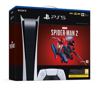 Console PlayStation 5 - &Eacute;dition Digitale + Marvel's Spider-Man 2