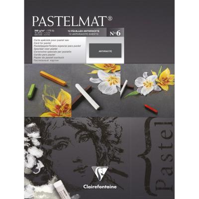 Bloc Pastelmat 18 x 24 cm - 12 feuilles Anthracite - Clairefontaine