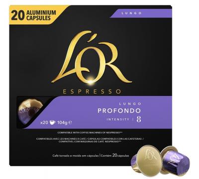 L'or Capsules de caf&eacute; Lungo profundo L'Or Espresso - Paquet de 20