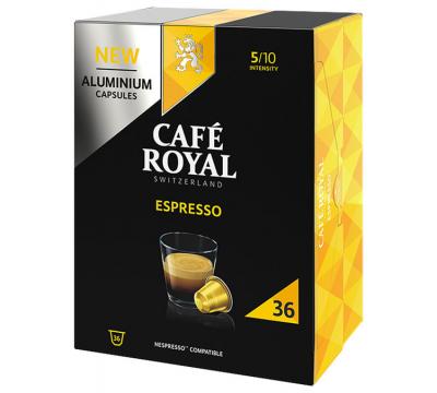 CAFE ROYAL Caf&eacute; Capsules en aluminium Espresso - 36 capsules