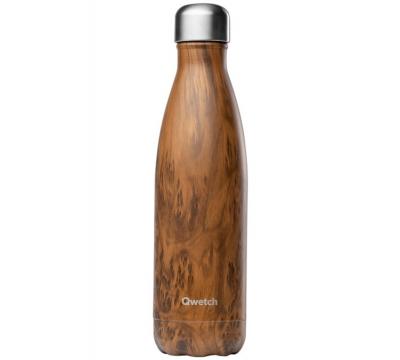 Bouteille isotherme inox imitation bois 50 cl - Wood Qwetch - 50.0000