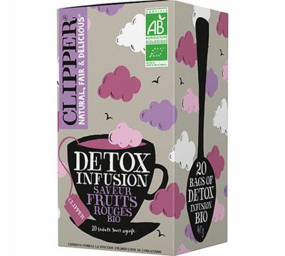 Clipper - Infusion D&eacute;tox Fruits Rouges Bio - 20 sachets - CLIPPER