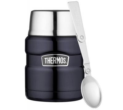 Bo&icirc;te alimentaire isotherme King en acier bleu 470 ml Bleu Thermos