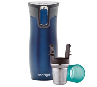 Travel mug West Loop Bleu Monaco 470ml - Contigo - Bleu - Inox