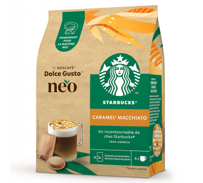 Capsules caf&eacute; Neo par Dolce Gusto Starbucks Nescaf&eacute; Caramel Macchiato