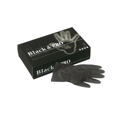 Sibel Pack de 20 gants de Coiffeurs Black & Pro en Latex Taille M Noir