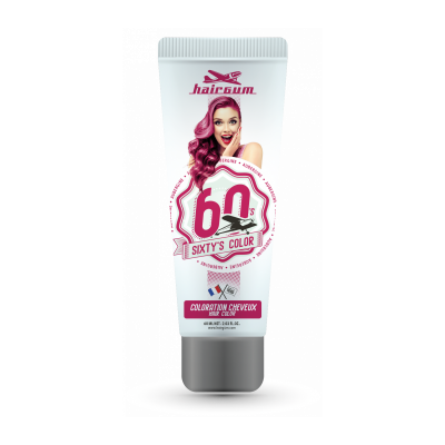 Cr&egrave;me colorante Sixty's Color - Aubergine HAIRGUM 60ML