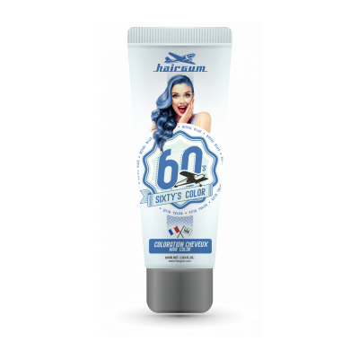 Cr&egrave;me Colorante Sixty's Color - Bleu Royal Hairgum 60ml