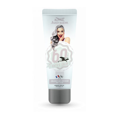 Cr&egrave;me Colorante Sixty's Color - Rose Argent&eacute; Hairgum 60ml