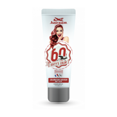 Hairgum Teinture semi-permanente 60 ml Uniquement rouge