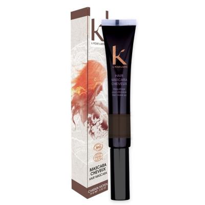 Mascara bio pour cheveux, ch&acirc;tain moyen, 15g, k pour karit&eacute;,