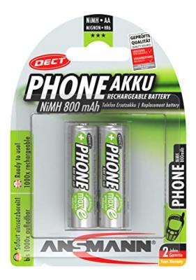 Pack de 2 pile rechargeable AA Mignon 800mAh PHONE DECT Ansmann