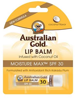 Baume &agrave; l&egrave;vres SPF30 &agrave; base d'or australien et d'antioxydants 4g