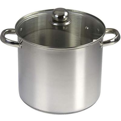 Traiteur 24 cm Inox 9 L Couvercle Verre*