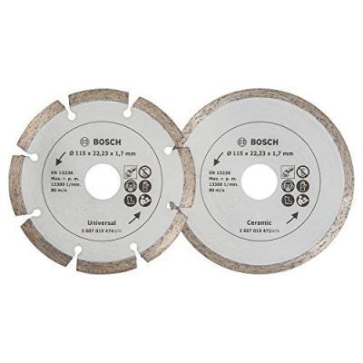 2 disques diamant 115mm mat&eacute;riaux + carr
