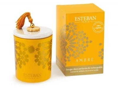 Bougie d&eacute;co rechargeable Ambre - Esteban