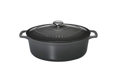 CHASSEUR Cocotte en fonte ovale 35 cm Caviar - Sublime