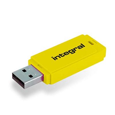 Cl&eacute; USB 2.0 Integral Neon 64 Go Jaune