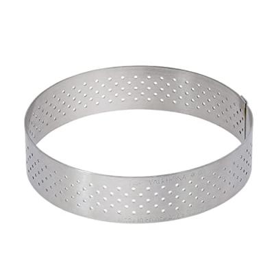 DE BUYER Cercle &agrave; tarte 24,5 cm perfor&eacute; &agrave; bord droit