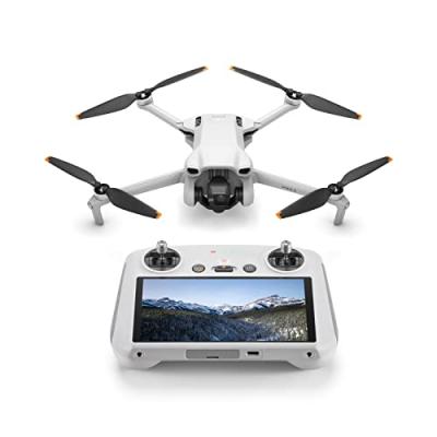 Drone Dji Mini 3 avec t&eacute;l&eacute;commande &eacute;cran int&eacute;gr&eacute; Gris 