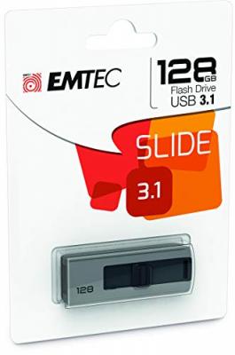Cle USB 3.0 EMTEC B250 Slide 128Go Gris