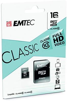 Carte m&eacute;moire micro SD class 10 - EMTEC - 16 Go