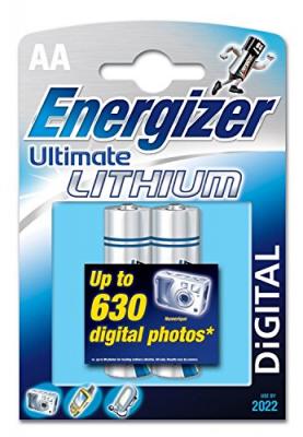 Energizer 2 piles lithium FR6 - AA