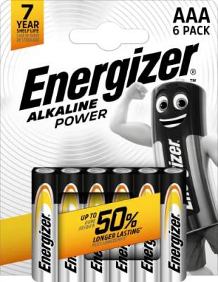 Blister 6 Piles LR3 Energizer Power - transparent 