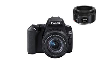 CANON EOS 250D BLACK +18-55MM IS STM + 50 MM F/1.8S 