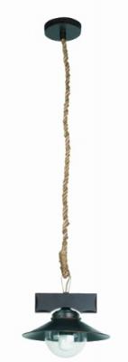 Suspension Nudos en bois, fer et verre