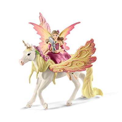 F&eacute;e feya et une licorne ail&eacute;e