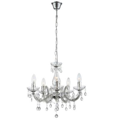 Lustre 5 lumi&egrave;res ISABELLA transparent