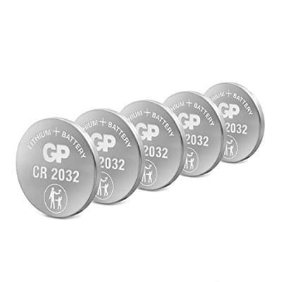 GP BATTERIES Pile Bouton Lithium - GP CR2032-C5 - Carte de 5 