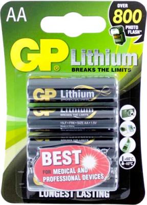Gp batteries lithium - blister de 4 piles aa lithium 103154
