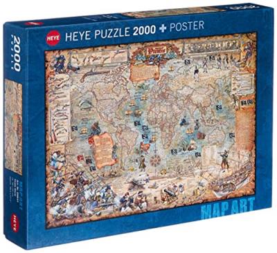 Puzzle 2000 pi&egrave;ces : carte de pirate